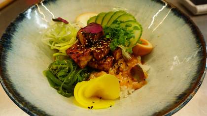 Donburi with tofu