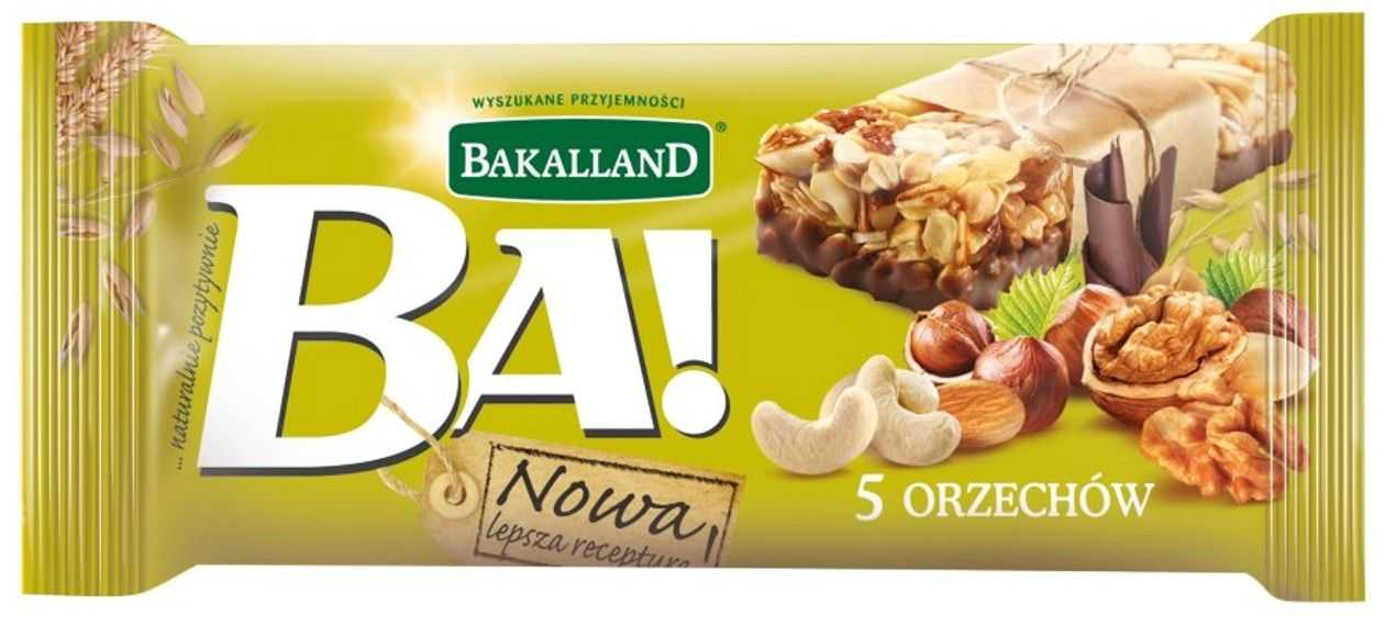 ⏳ Baton Zbożowy BA! 5 Orzechów Bakalland 40g