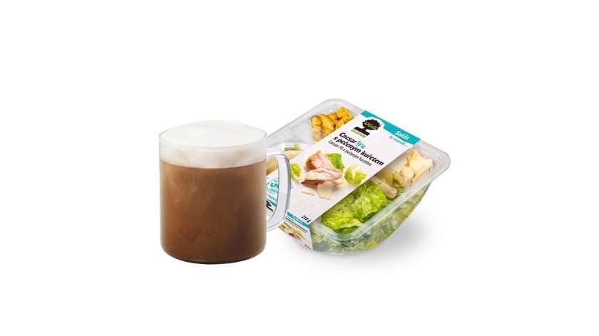 Caesar Salad and Grande drink
