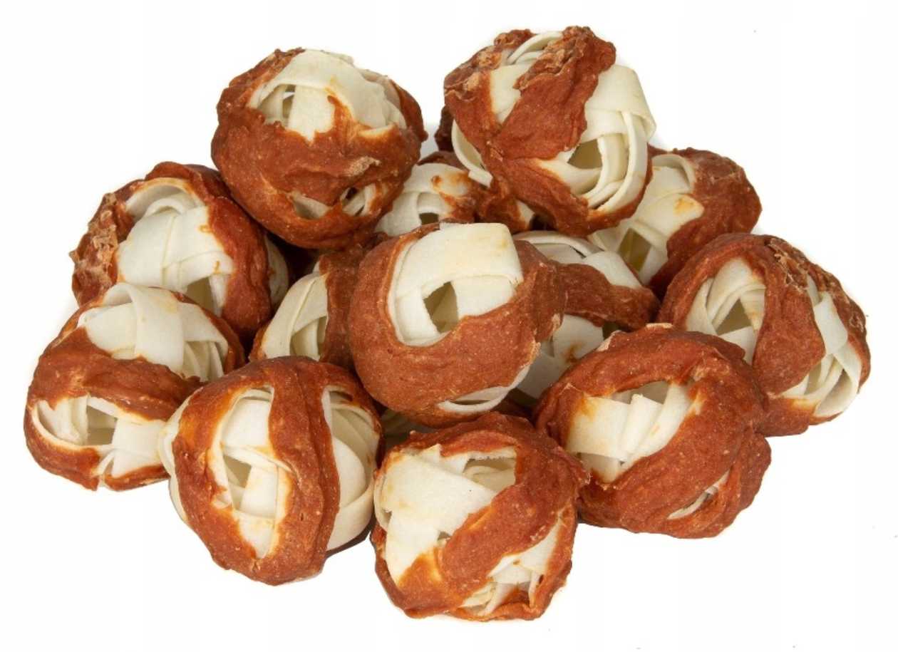 Piłka ze skóry wołowej owinięta mięsem kaczki 1szt.