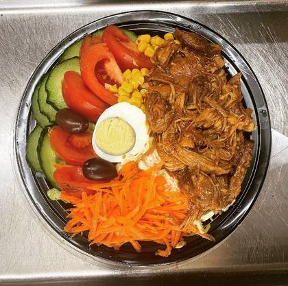 BBQ Pulled Pork Salad
