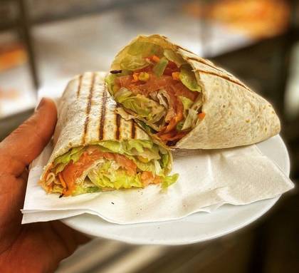 Salmon Wrap With Salad