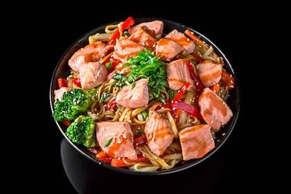 Noodles with Salmon