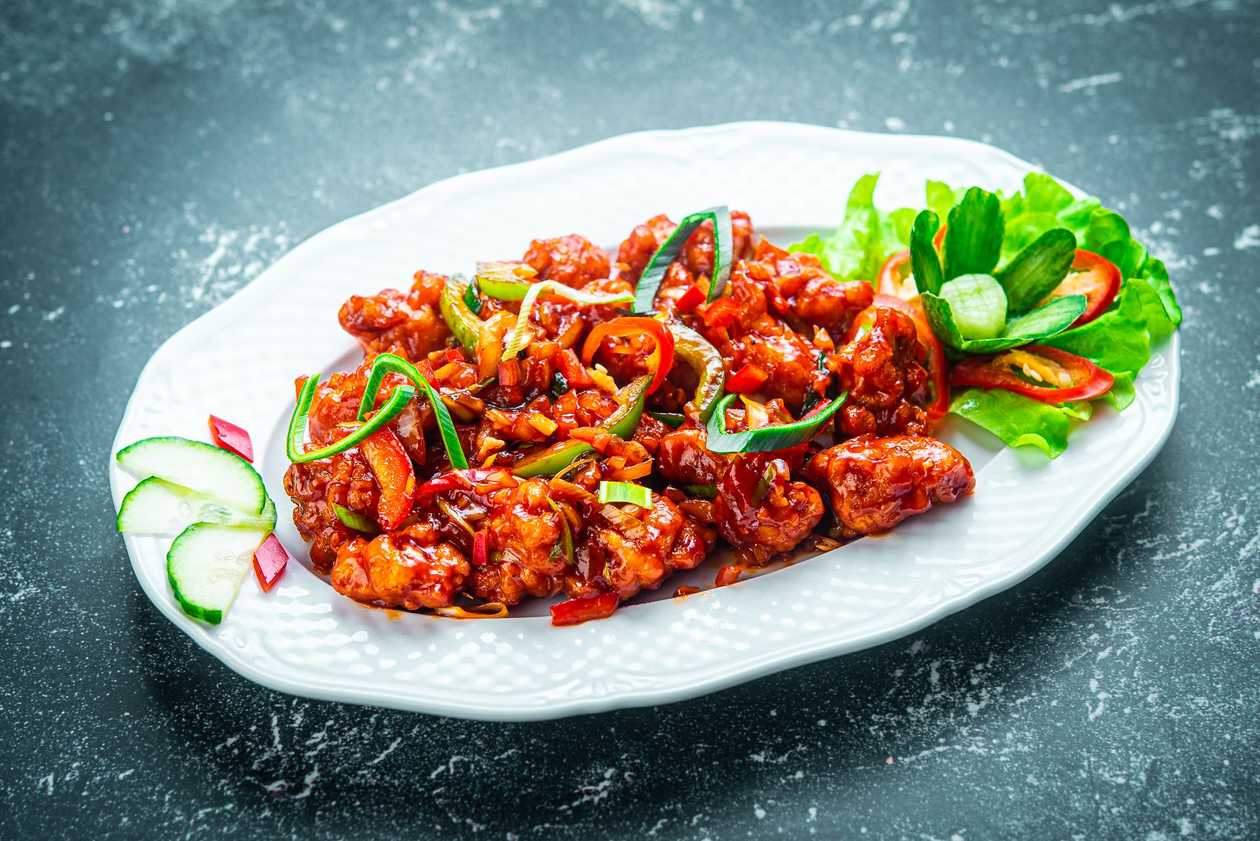 18.CRISPY PORK IN CHILLI AND ONION *