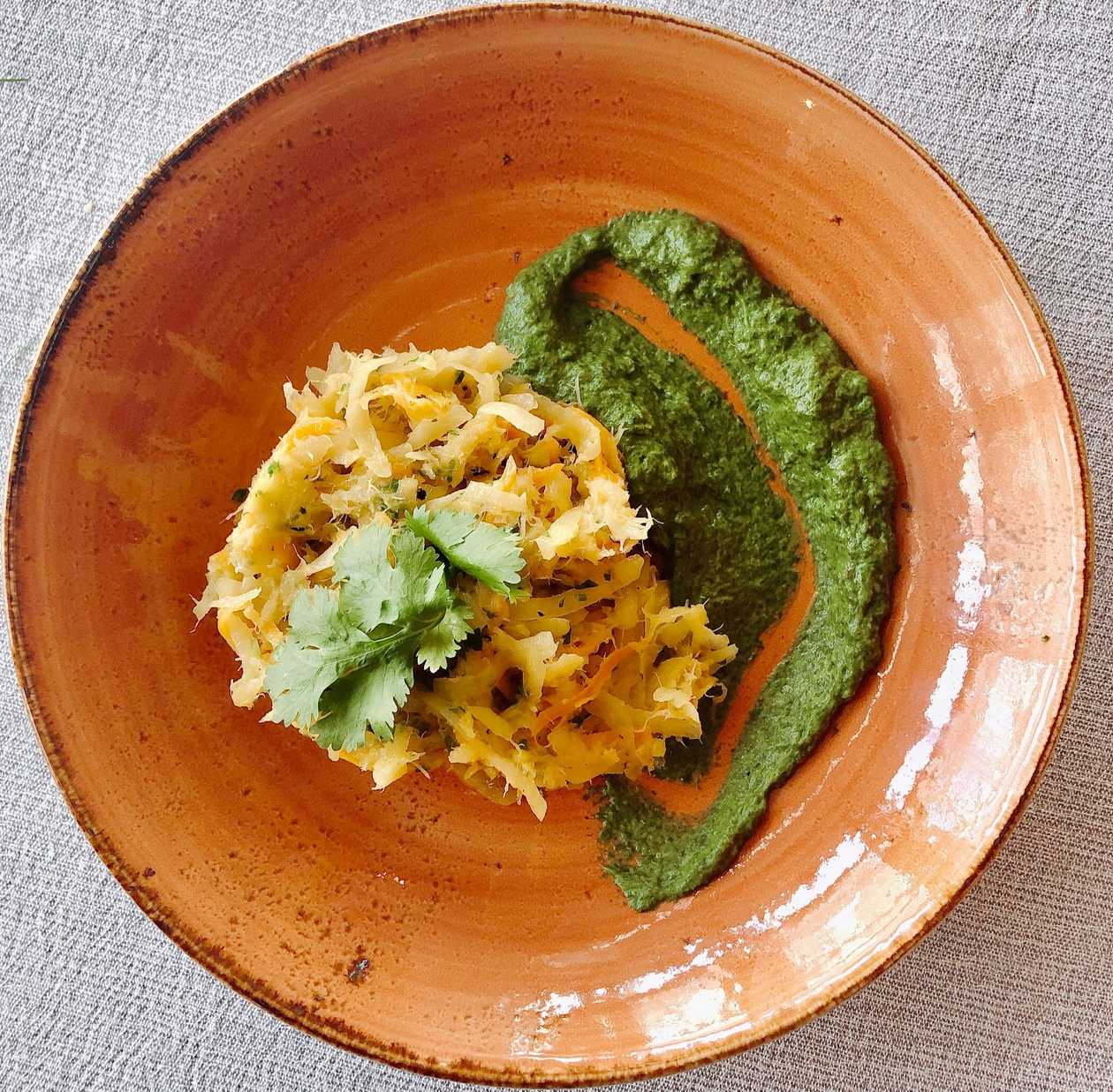 Origem-style Bacalhau à Brás with Creamed Spinach