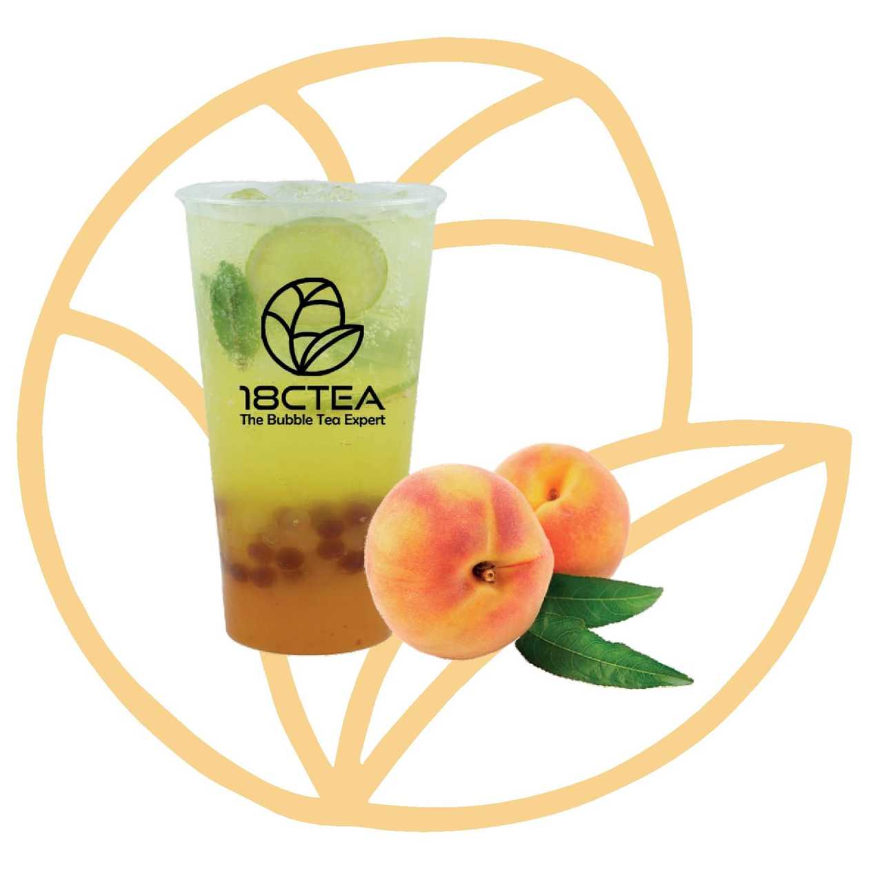 Peach green tea