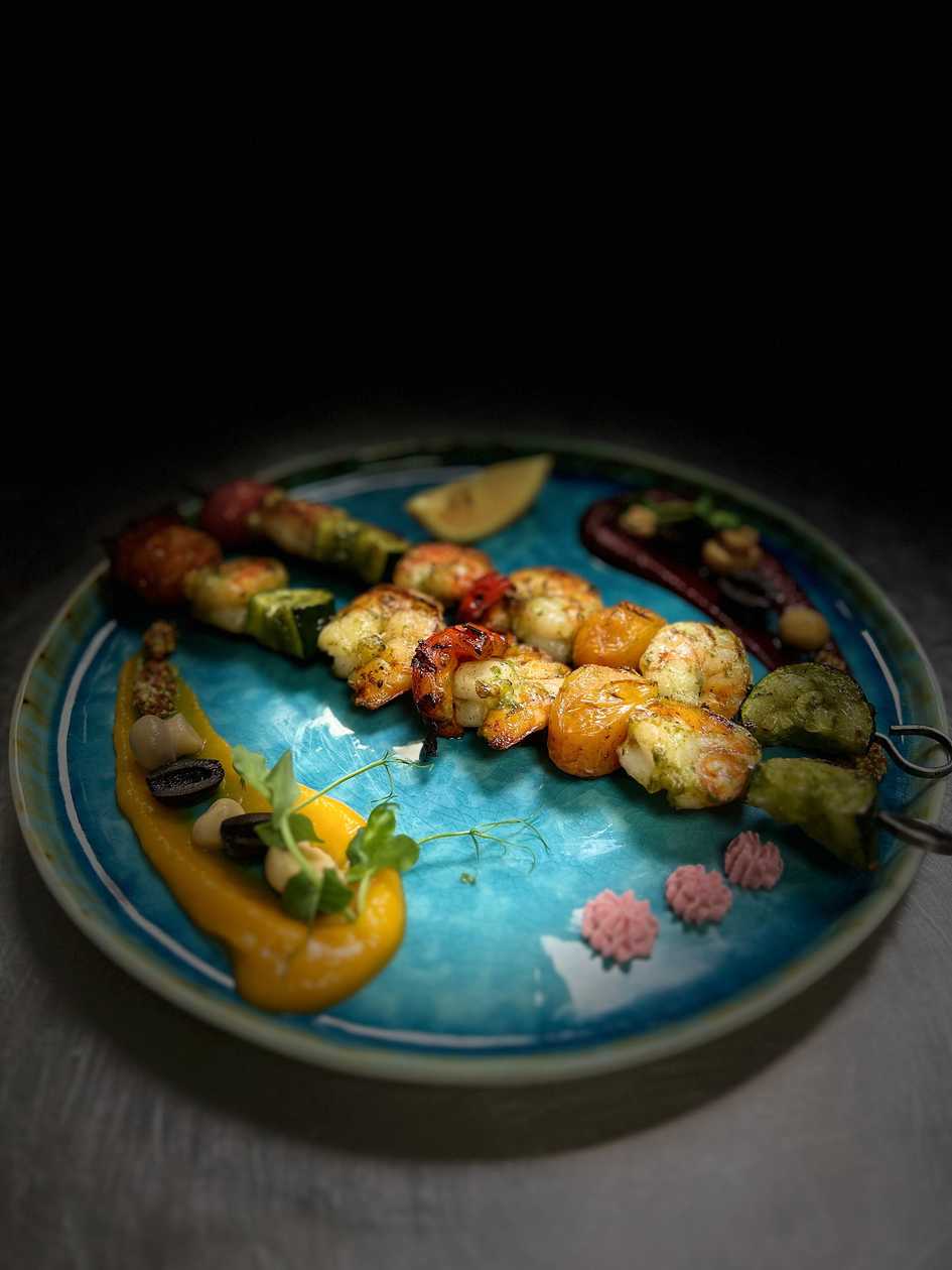 Grilled tigerprawns