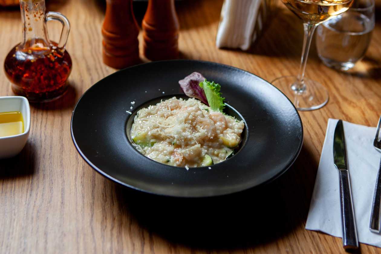 Shrimp & zucchini risotto