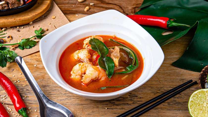 Tom Yum z krewetkami