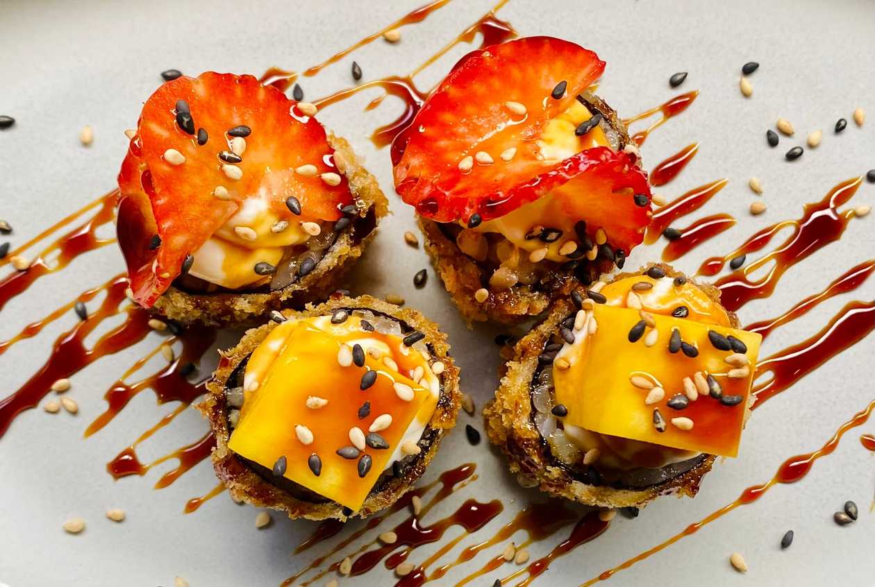 Hoso tempura with fruit 8 pieces