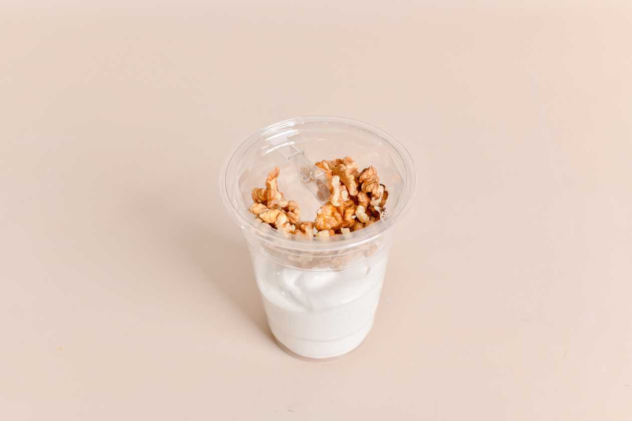 Yogurt Pot With Walnuts And Honey