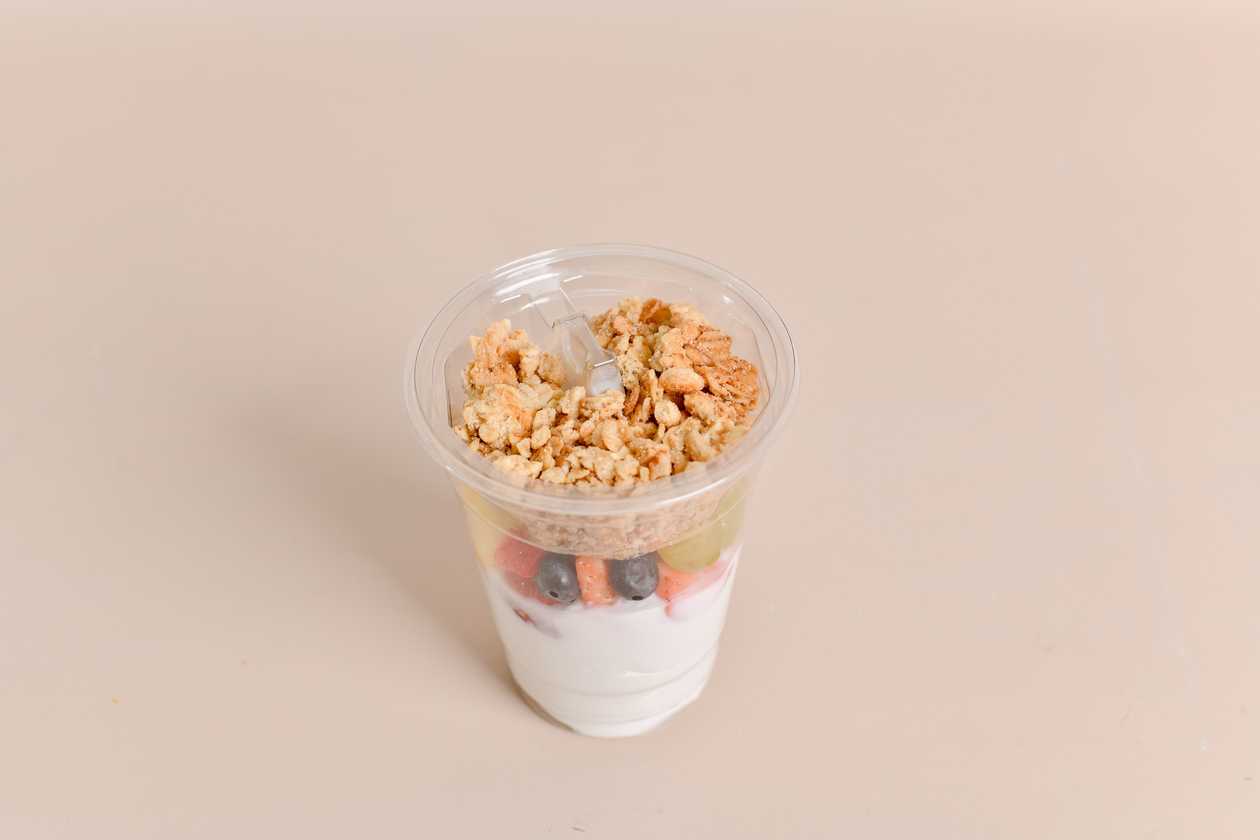 Yogurt Pot With Fresh Fruits And Granola