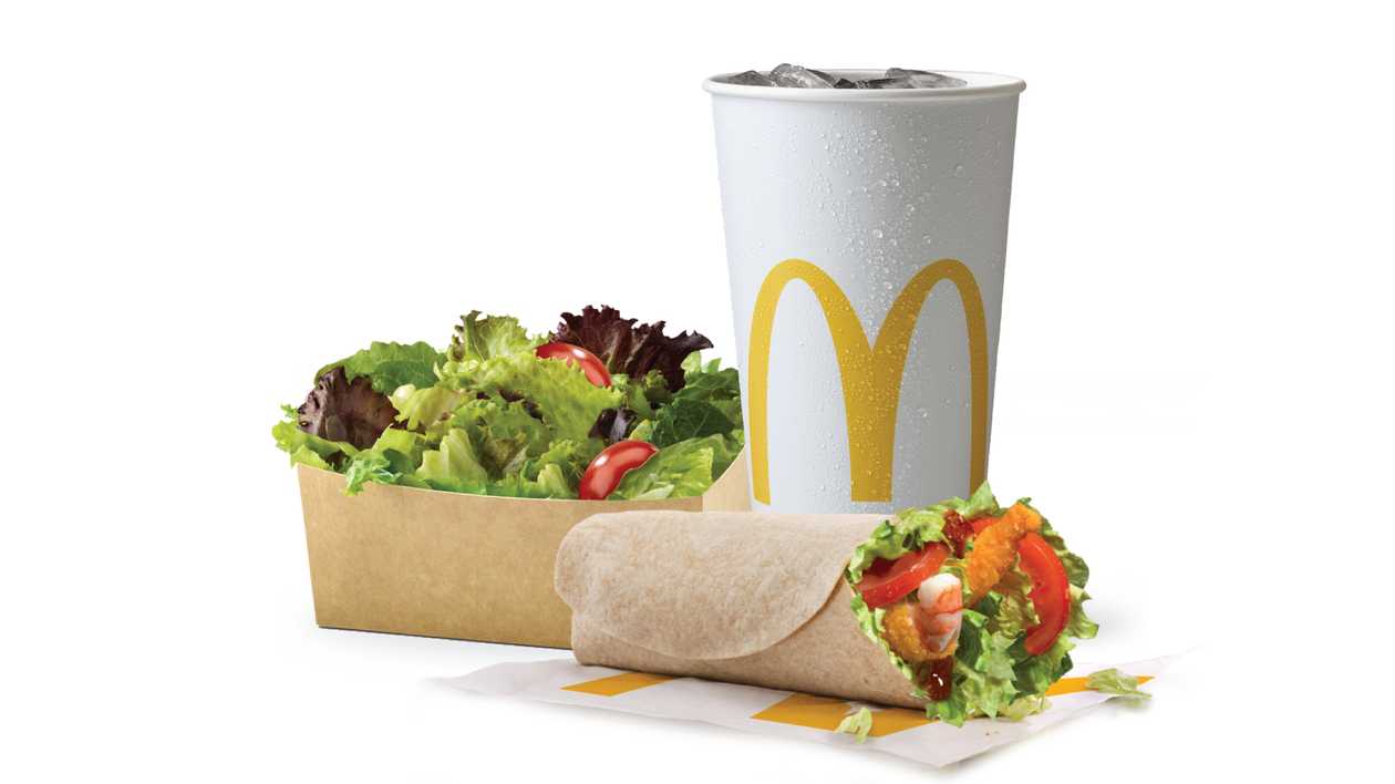 Shrimp McWrap Meal With Side Salad