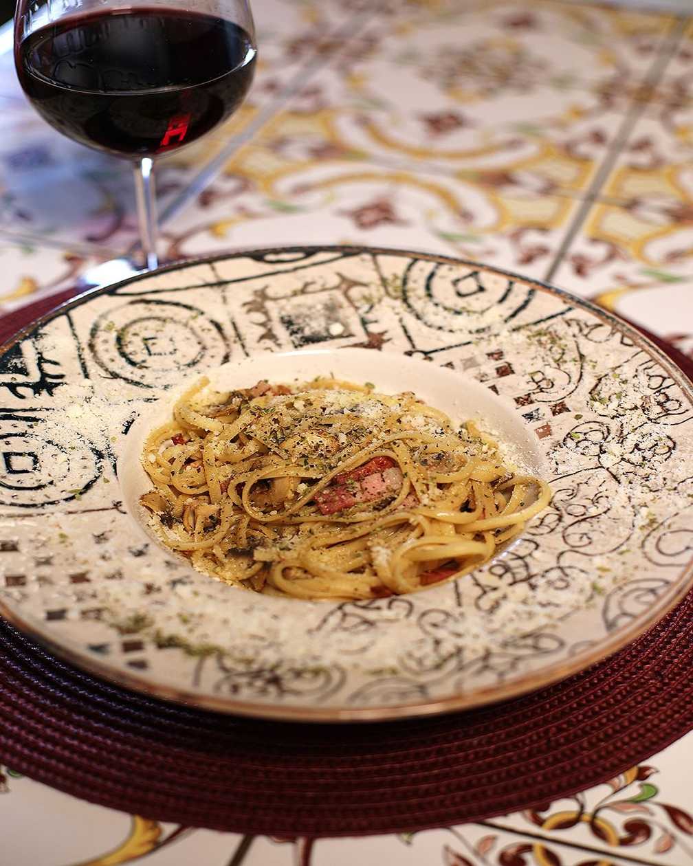 Linguini com Bacon
