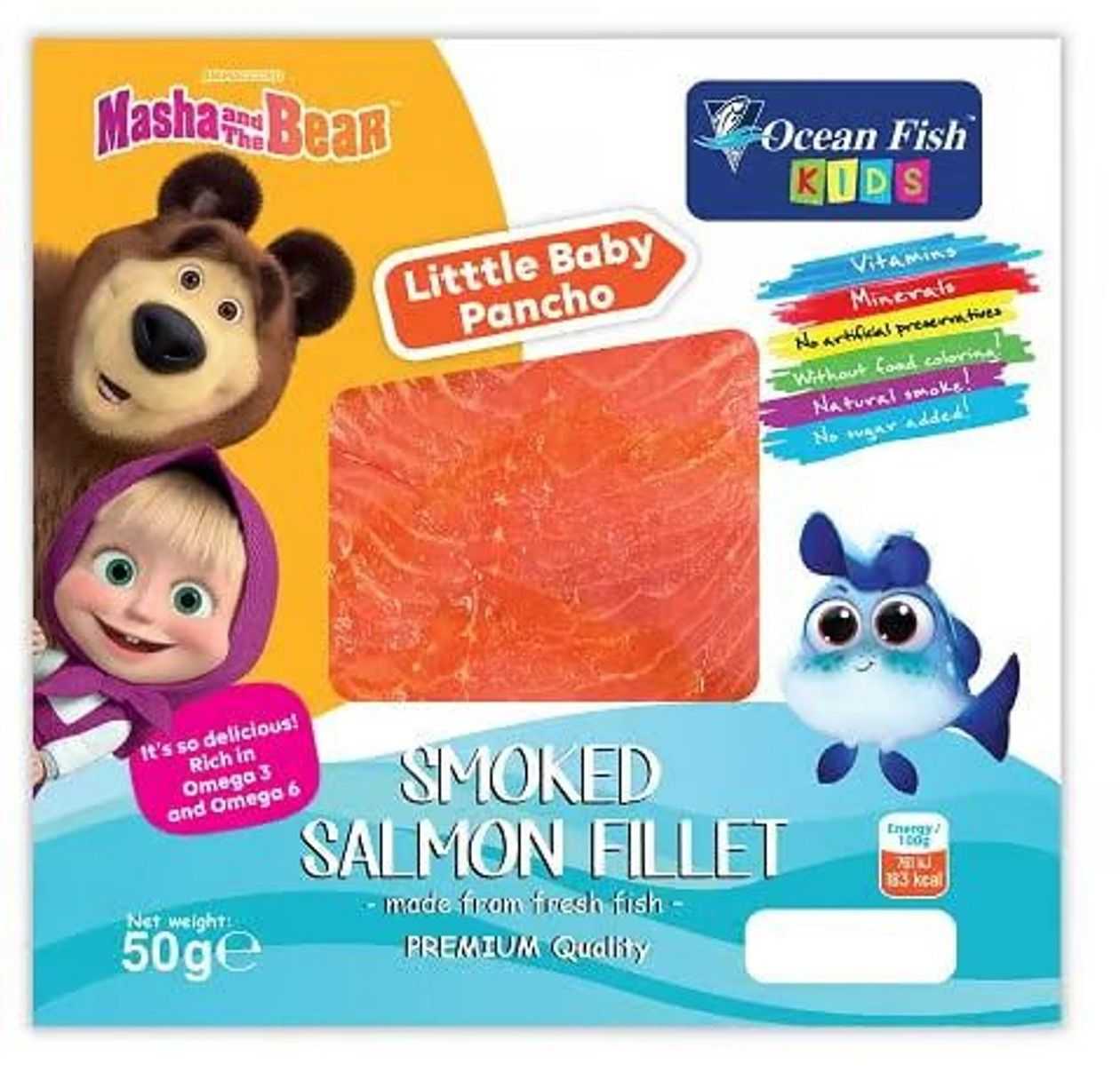 Ocean Fish, File Somon Afumat Kids, Masha si Ursul, 50 g