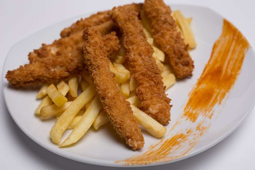 Crispy, fries, and fries meal