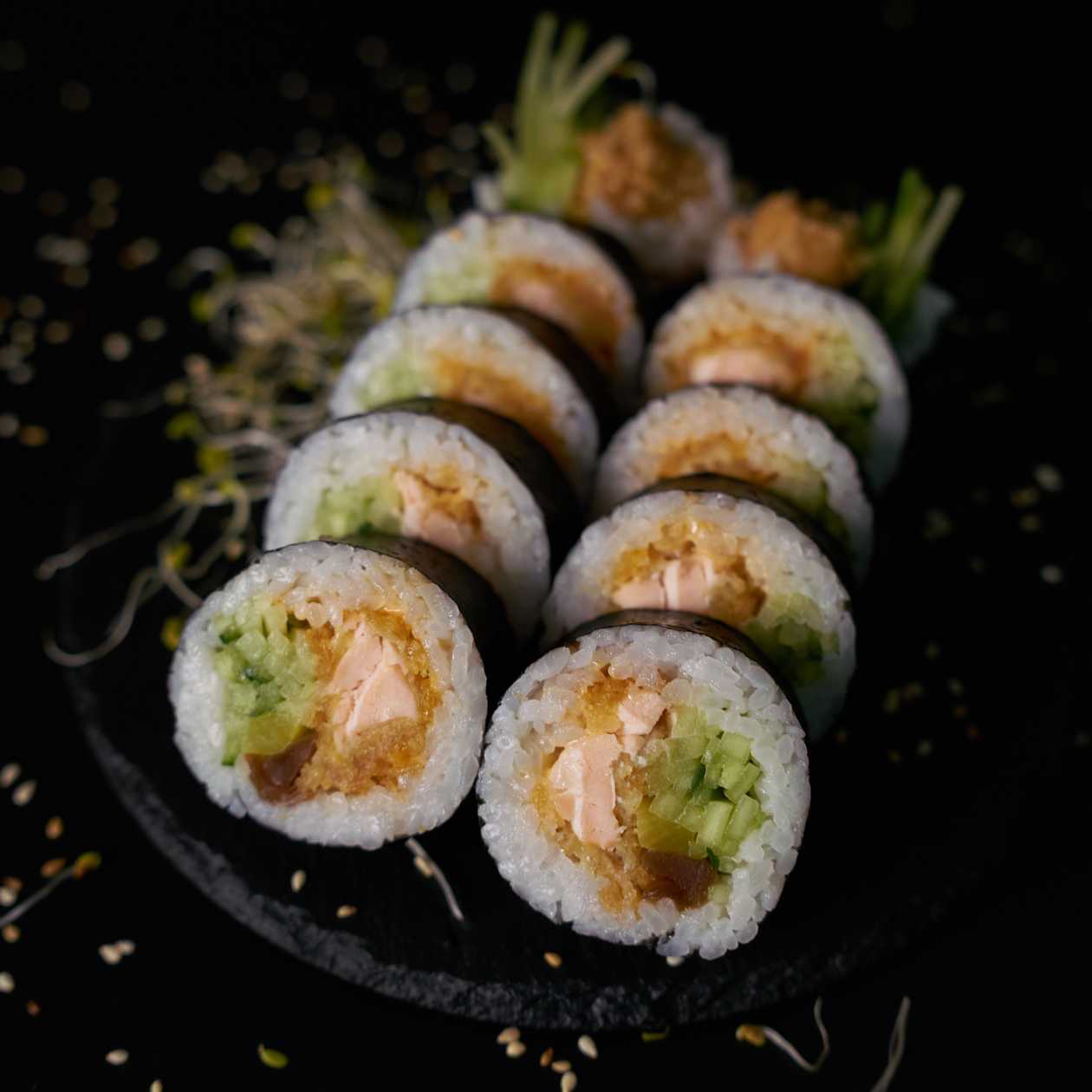 Futomaki Salmon in Tempura