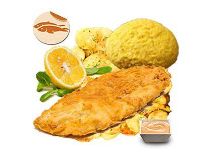 Fried zander meal