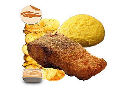 Grilled wild carp meal