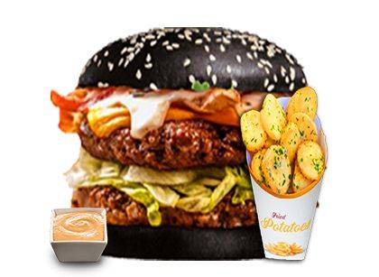 Mosnter Black Burger Meniu