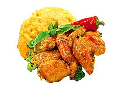 Wings in cauldron meal