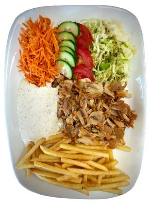 Kebab on a plate
