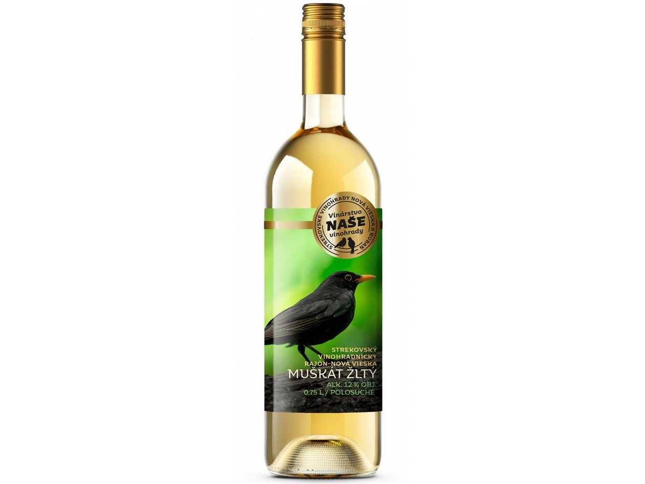 Naše Vinohrady Muškát žltý 12% 0,75L