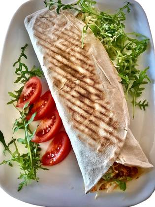 Kebab in lavash with chicken