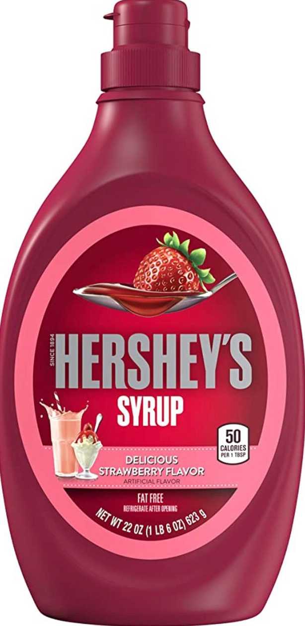 Hersey’s strawberry syrup