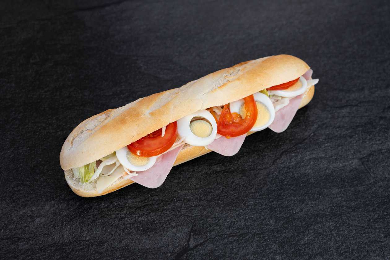 Ham, Cheese, & Egg Baguette