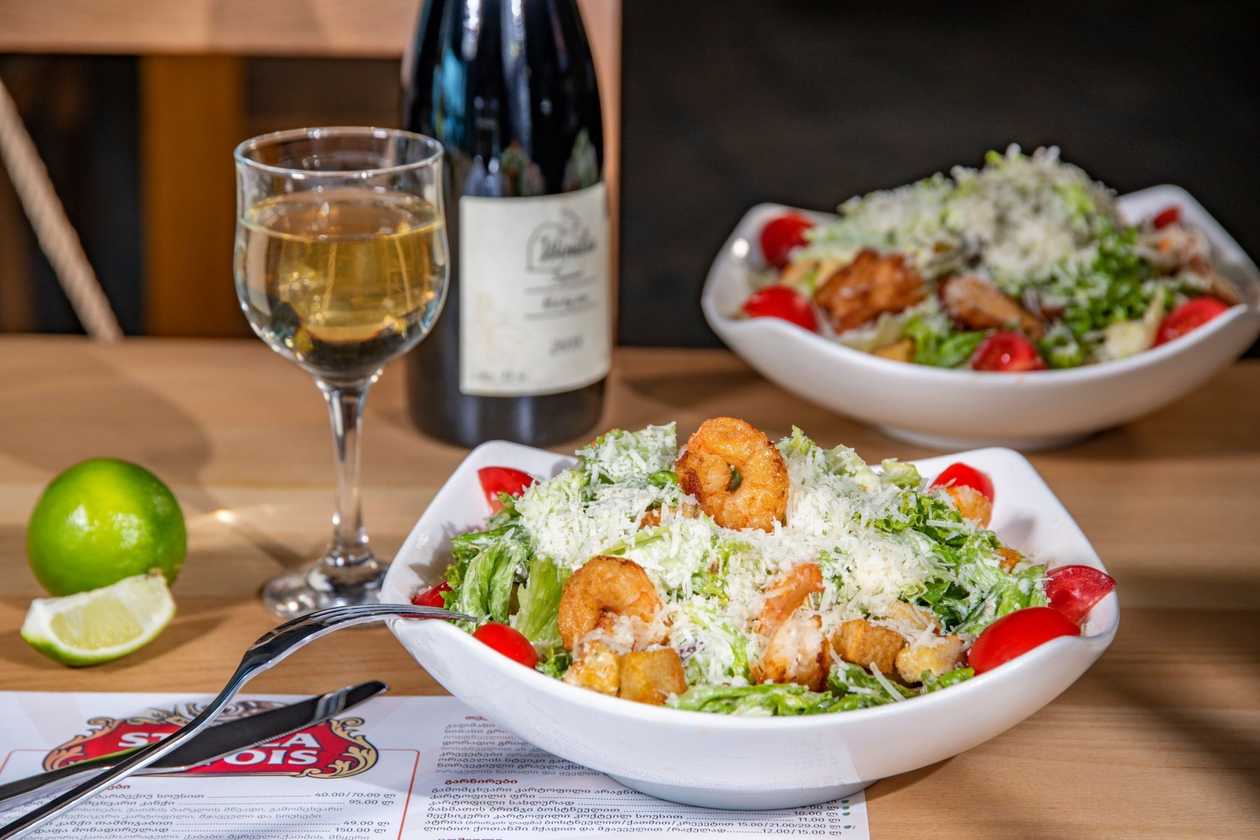 Caesar Salad With Shrimp