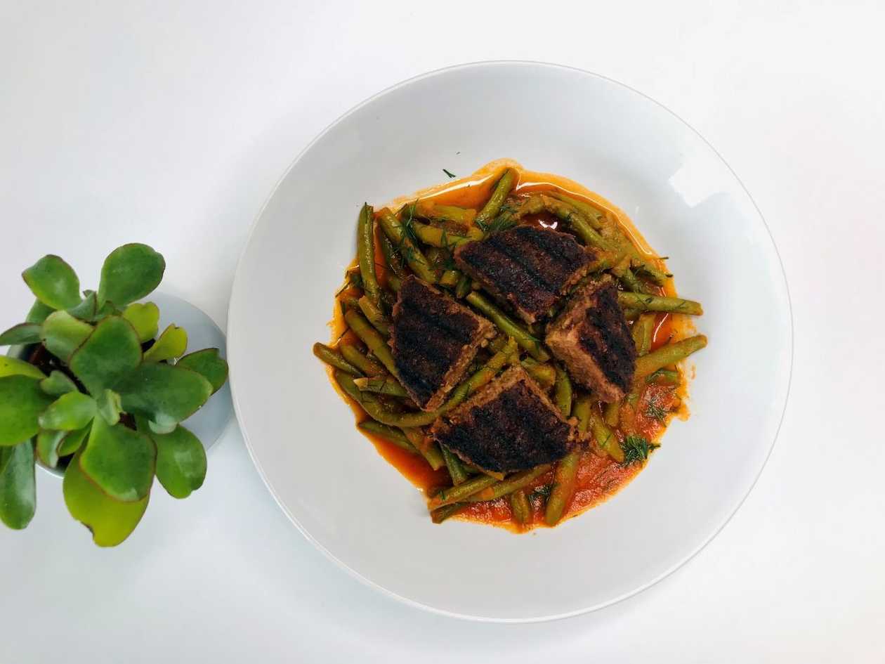 Beyond Meat & String Beans with Dill-vegan-gluten free