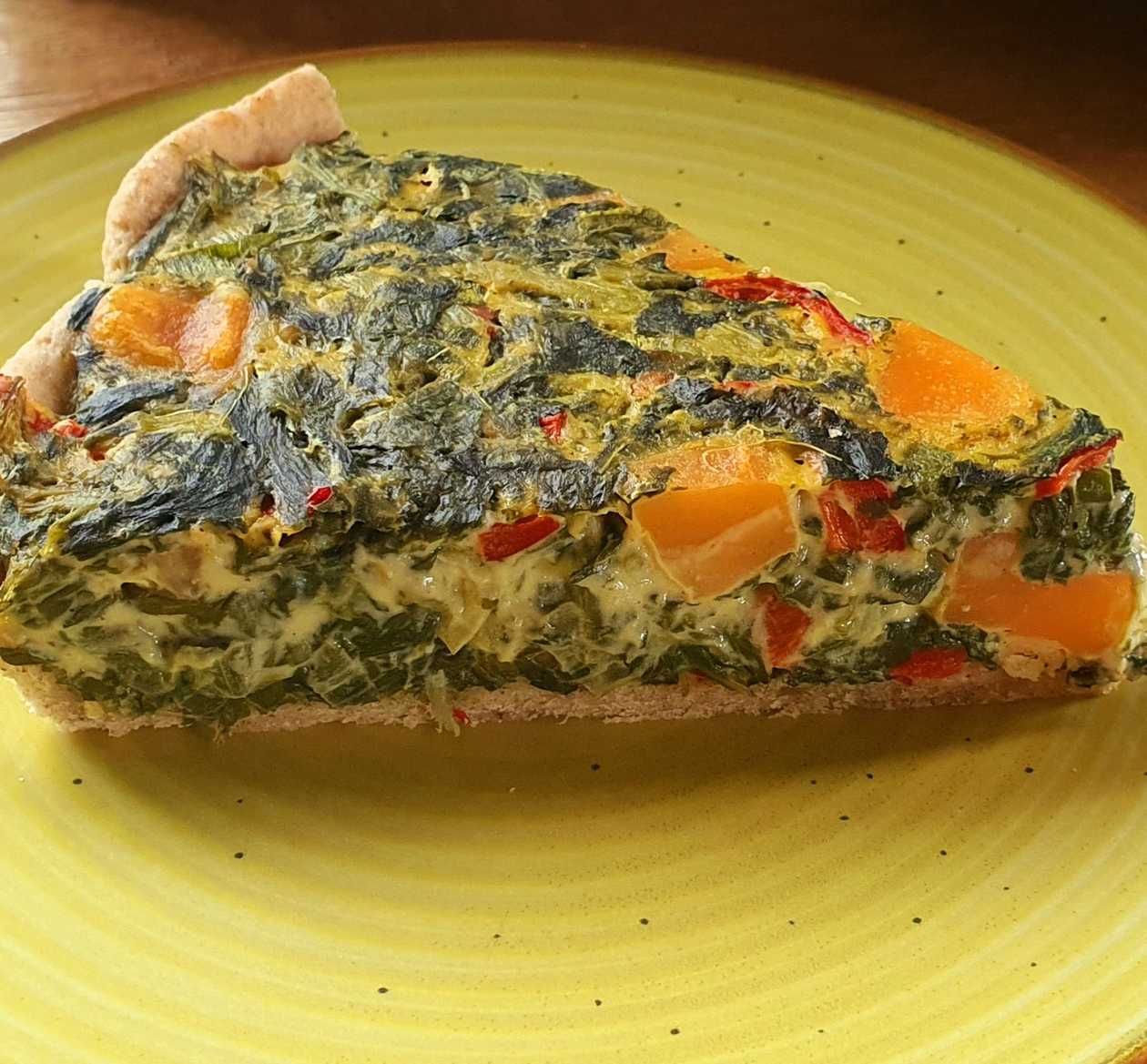 Vegan Salmon and Spinach Quiche