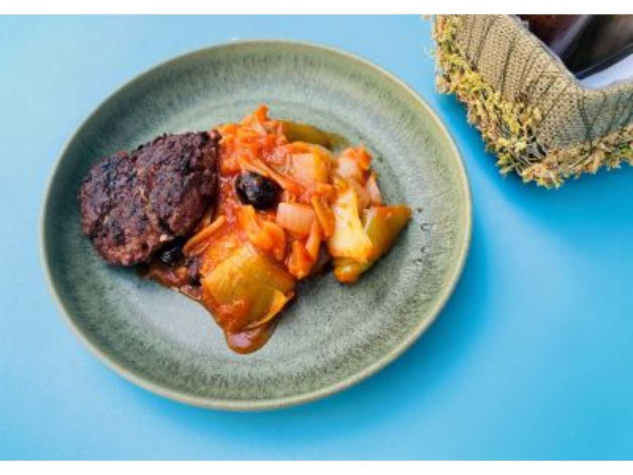 Praz cu măsline şi Beyond Meat– vegan-fara gluten