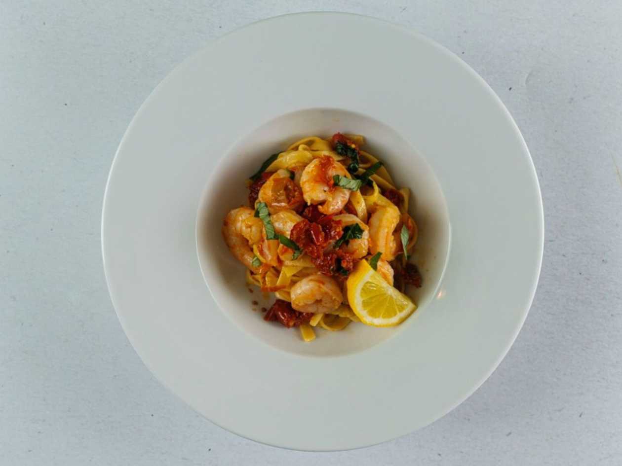 66. Tagliatelle gamberetti