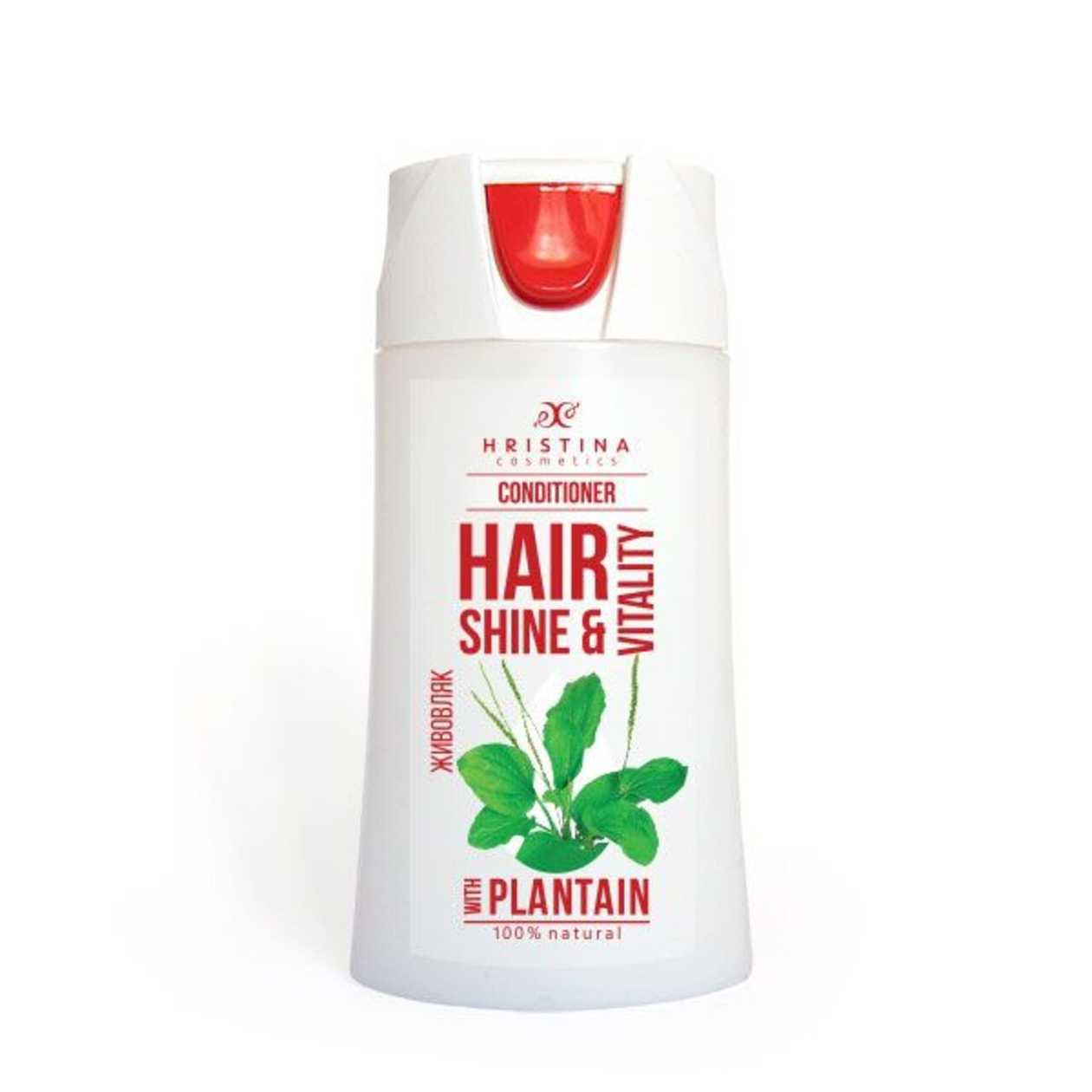 81606 Conditioner with Plantain, for Shine of Hair, 200 ml, Hristina