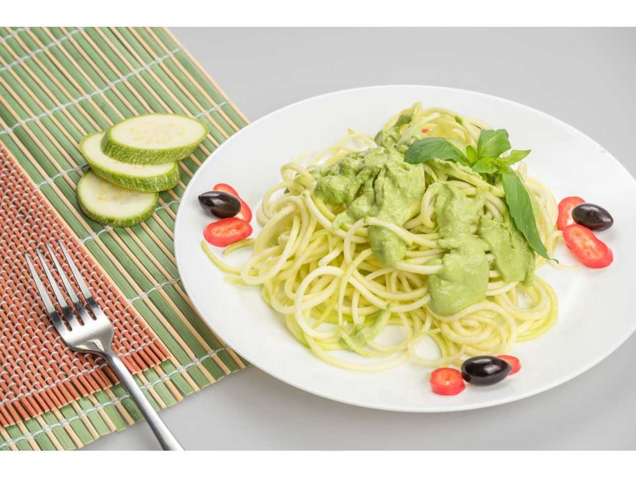 Spaghetti pesto – raw