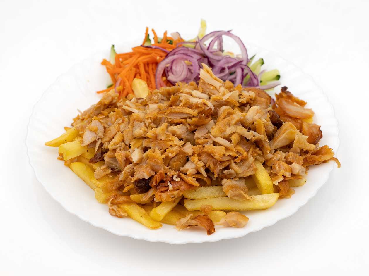 Kebab on a plate