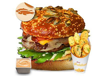 Salmon Burger Menu
