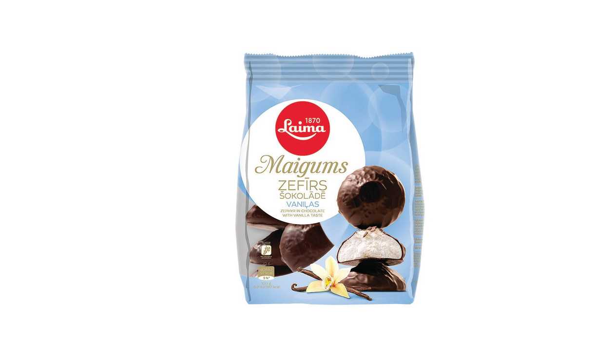 Zefīrs LAIMA Maigums vaniļas šokolādē 200g