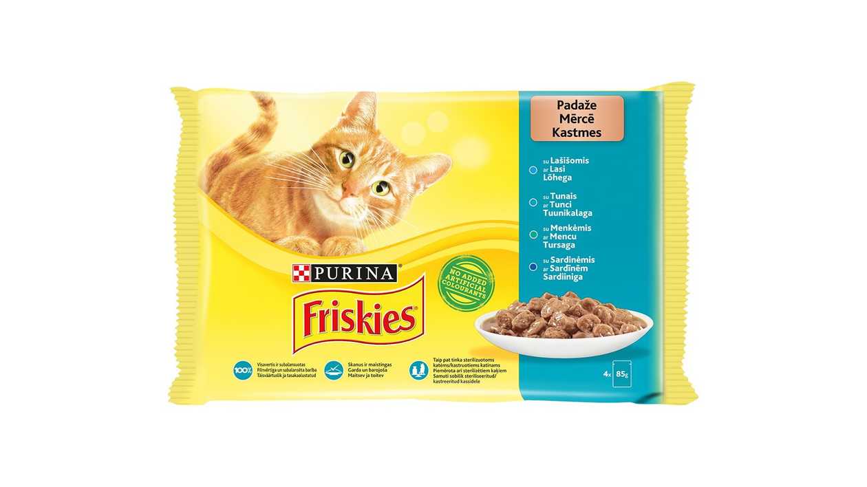 Konservi kaķiem FRISKIES zivju izlase 4*85g