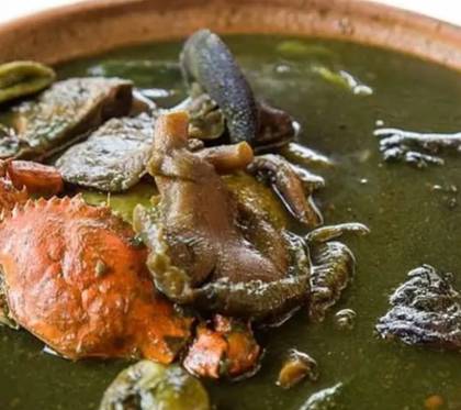 Fufu and 3bun3bunu soup