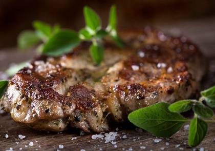 Grilled pork neck meal