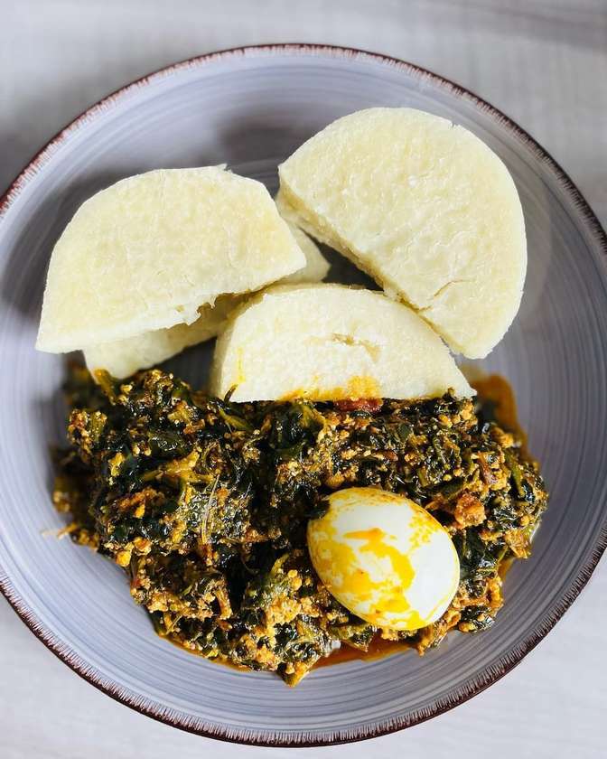 Boiled Yam and Kontomire