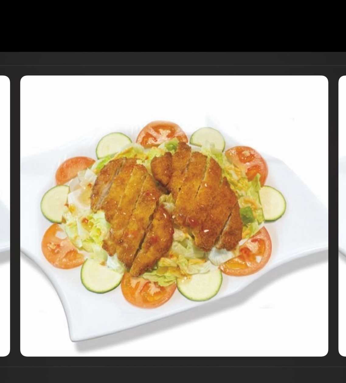 Salad with fried chicken
