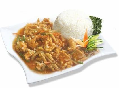 Garlic chicken with rice