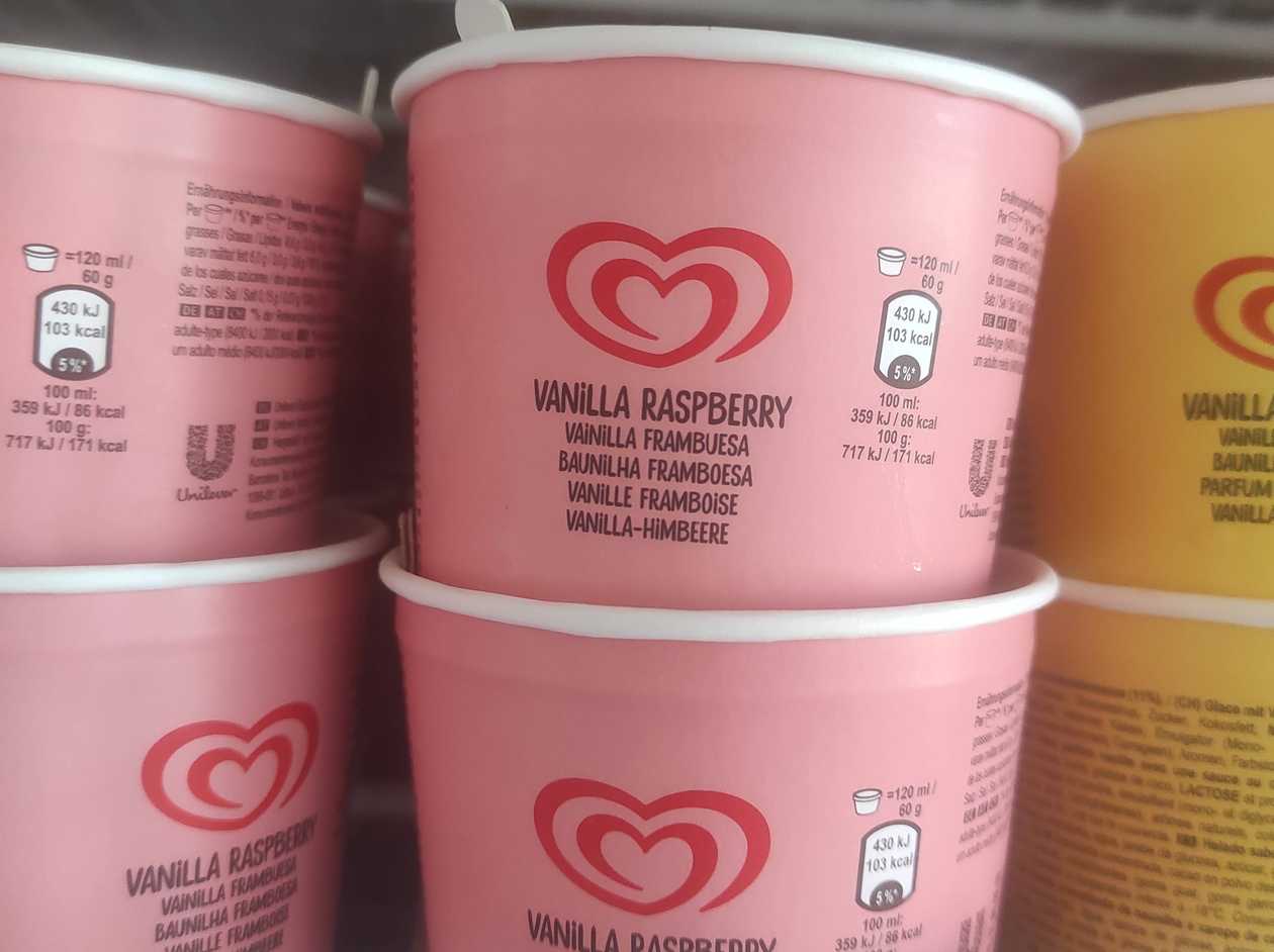 Raspberry Ice Cream Cup