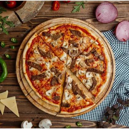 Beef Mushroom Pizza