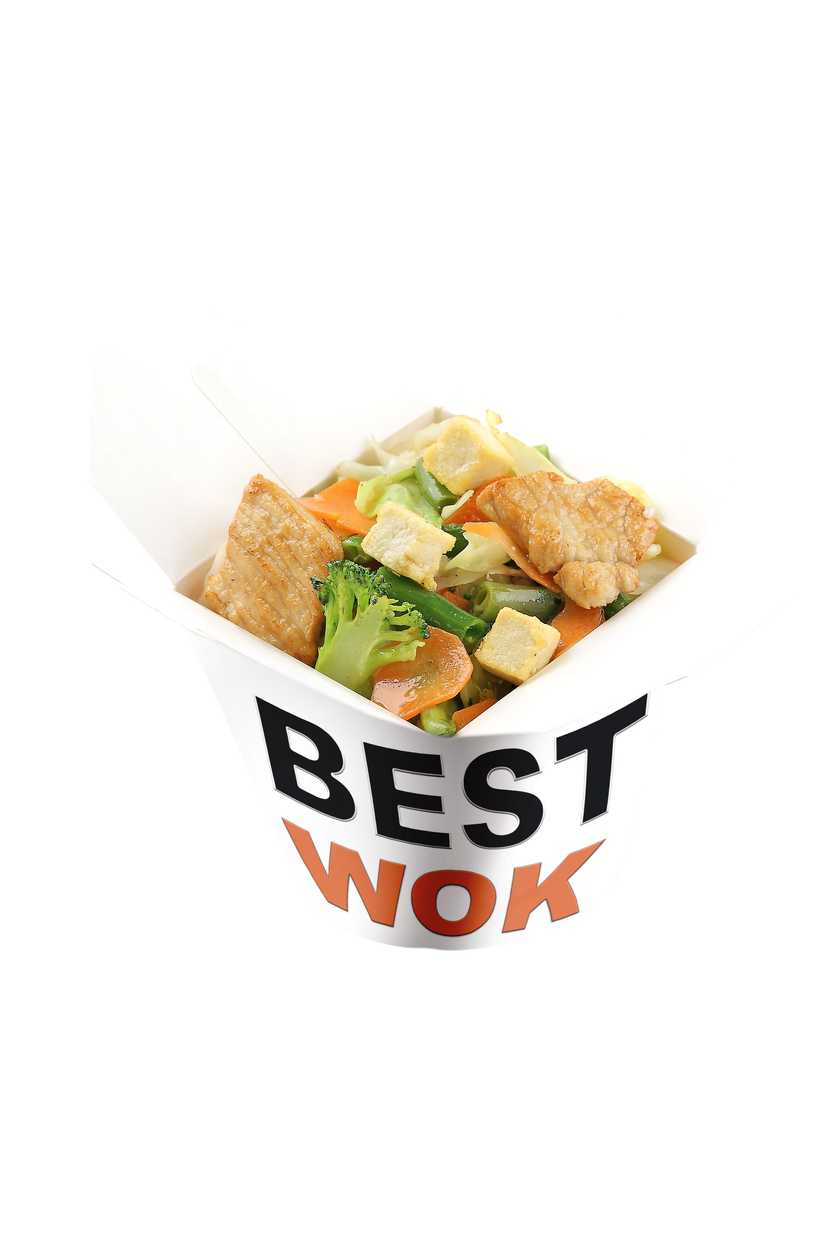 Овочева суміш з свининою, тофу та соусом Пекін