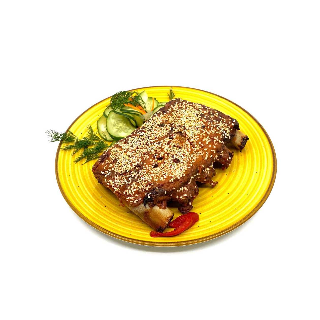 Pork rib with BBQ sauce